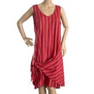 Anthropologie Red Striped Dress